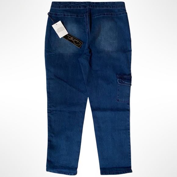 NWT DG2 Diane Gilman ~ PM Petite ~ Stretch Pull-On Ankle Jeans ~ Med Wash - Picture 5 of 5